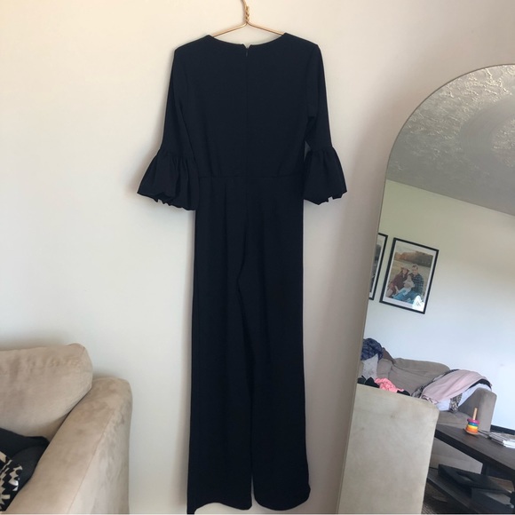 COPY - Marina Dark Blue Wide Leg Jumpsuit - Picture 8 of 11